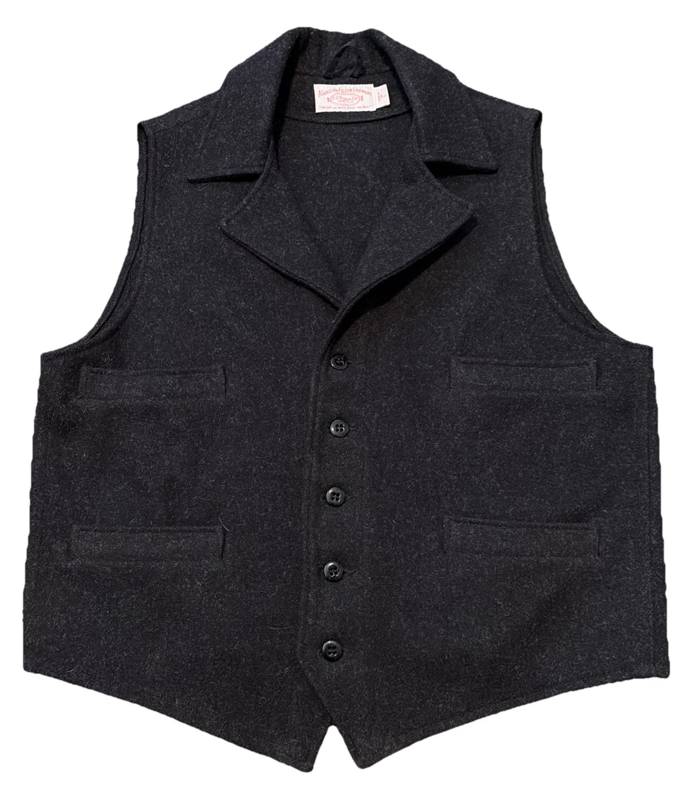 Filson Mackinaw Wool Knit Vest Vintage USA Large Outdoors