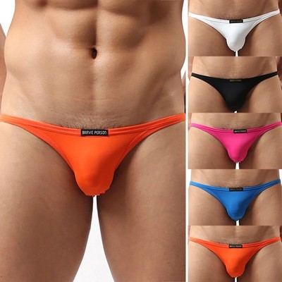 Herren Badeslip Bikini Slip Tanga G String Bademode Schwimmhose Badehose Neu