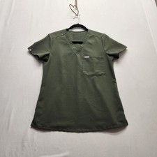   FIGS Catarina Scrub Top XS   Olive Green  Super Soft  Tailored Fit  