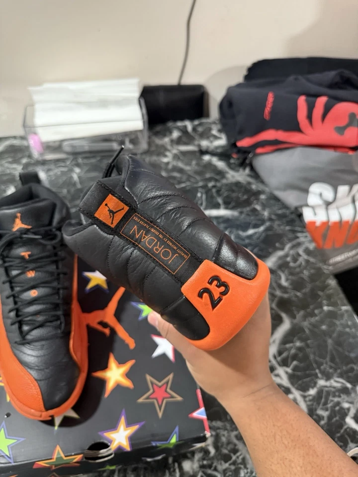Air Jordan 12 Retro Naranja Brillante Talla 10.5 M/12 W Estado Limpio Foto 4 de 4