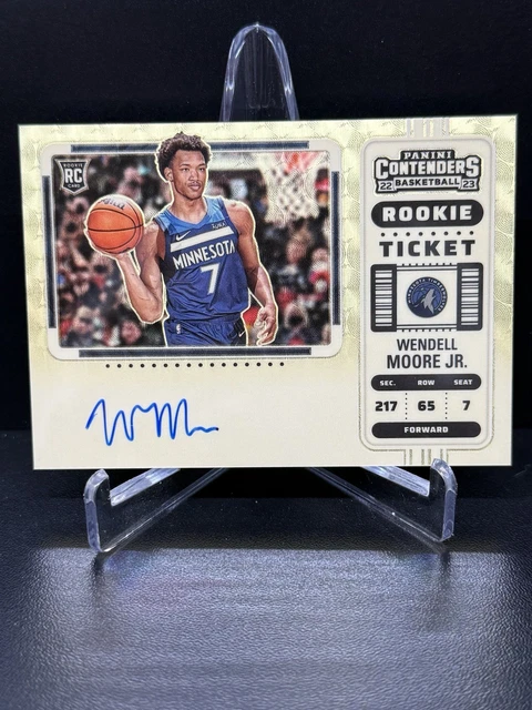 2022-23 Panini Contenders Wendell Moore JR Rookie Ticket SuperFractor Auto 1/1