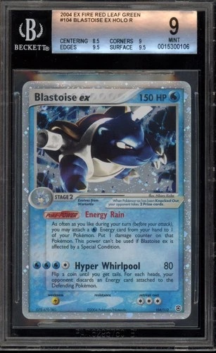 Pokemon Blastoise ex EX Fire Red & Leaf Green Holo Ultra Rare #104 BGS 9 Mint