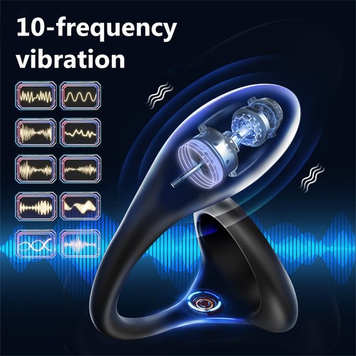 Men Vibrating Cock Ring Taint Stimulator Prostate Massager Adult Sex Toy for Men - Picture 4 of 13