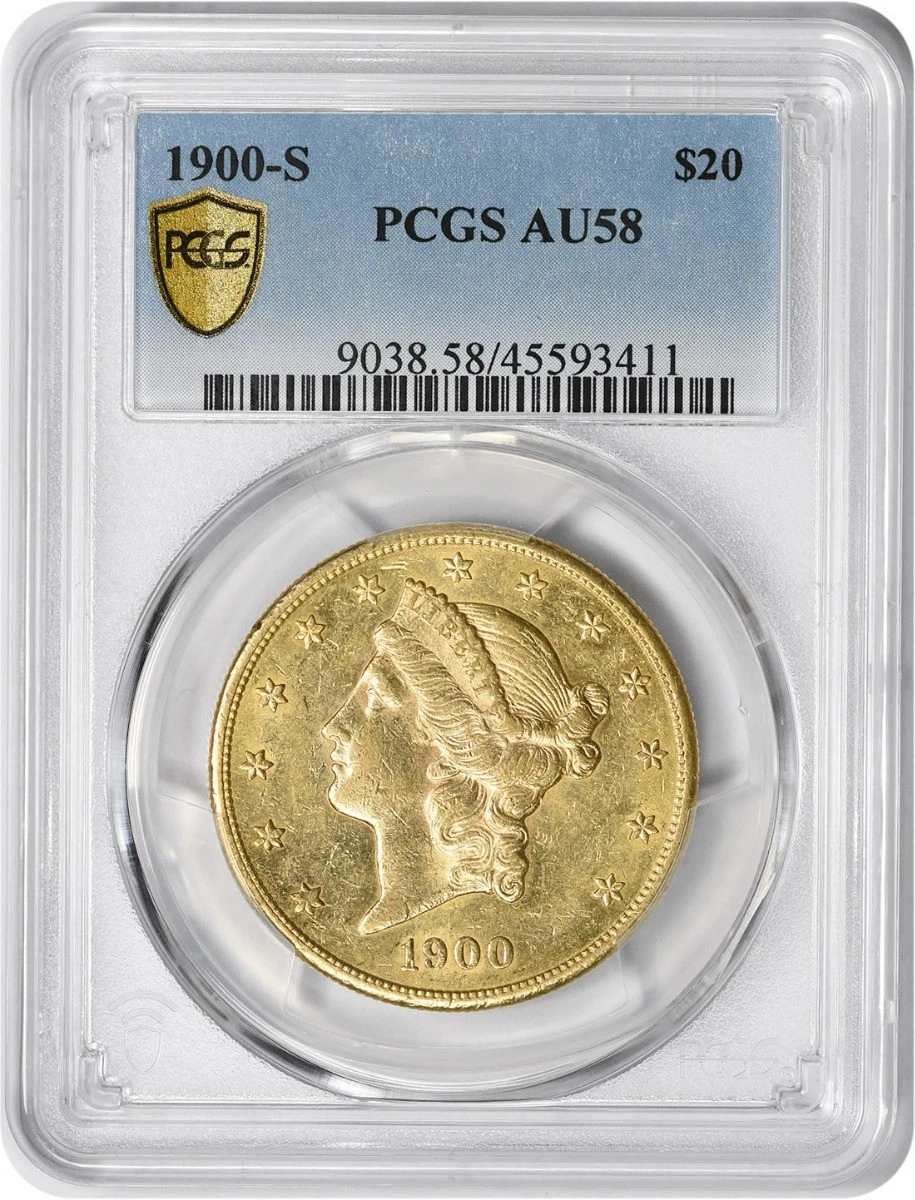 1900-S $20 Gold Liberty Head AU58 PCGS