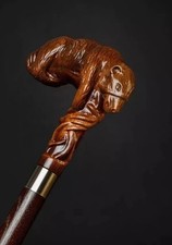 wooden walking stick hand carved animal wooden walking cane