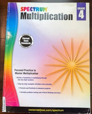 Multiplication Workbook, Grade 4 by Spectrum 2013 Homeschool Math