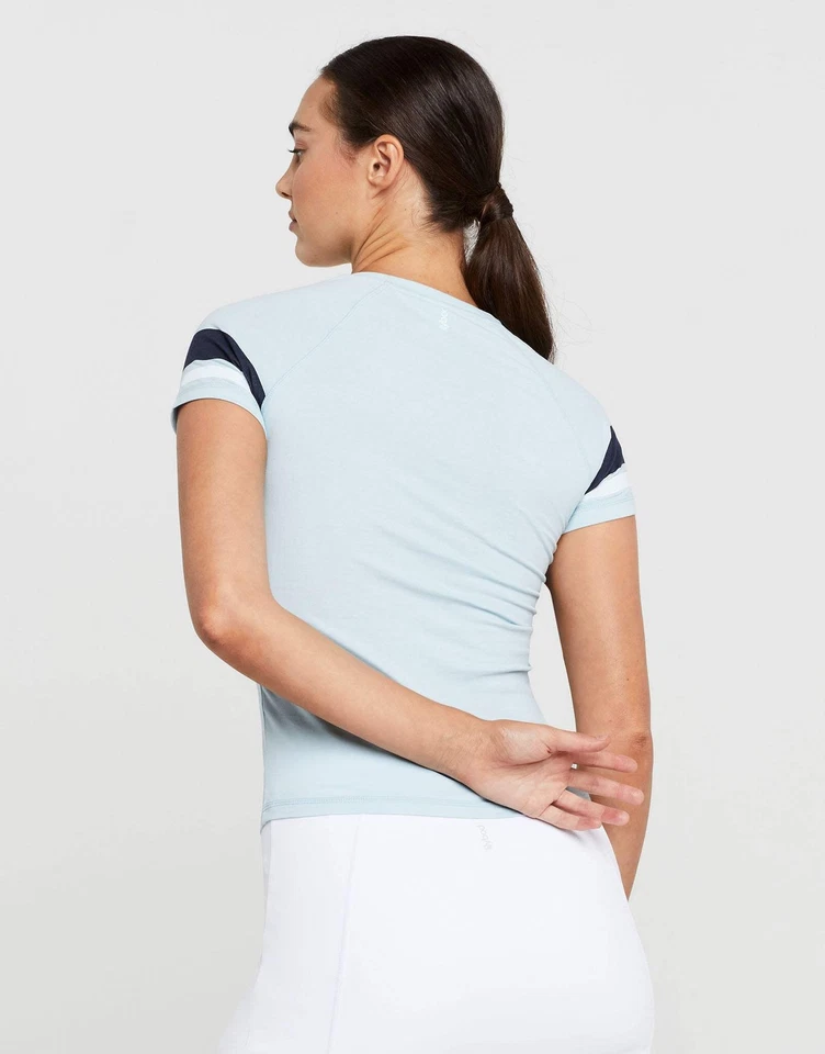 Womens Classic Activewear T-Shirt Soft Slim Fit Workout Tee Lilybod Willow Blue - image 2 of 4