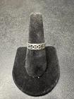 VINTAGE Unisex 925 Sterling Silver 2006 Lattice Band Ring Size 8