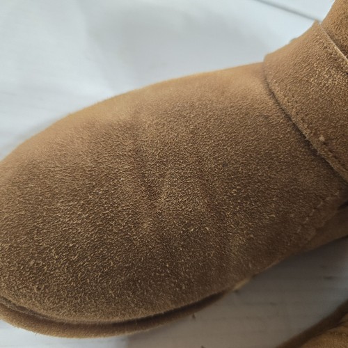 Bearpaw Boots Youth 4 Helaina Snow Brown Suede Pull On Casual Ankle Top Comfort - Picture 2 of 8