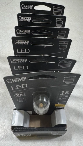 FEIT Electric 15W T7 120V Appliance Intermediate Base Clear Light Bulb 6 Pack