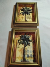 Palm Tree Shadow Box Display Case 8x10 Shadow Box Picture Frame Lot of 2