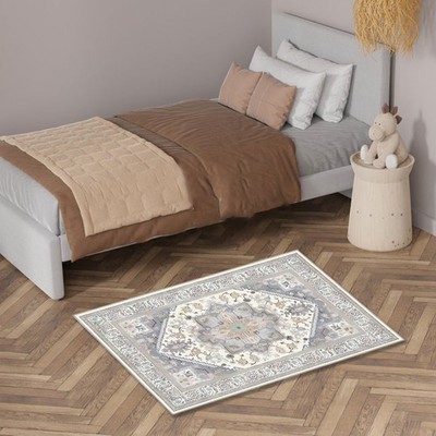 Waschbar 2x3 Teppich Weich Vintage Boho Antirutsch Fußmatte für Eingang und Bad