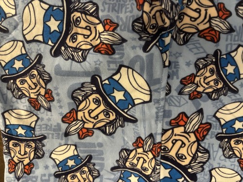 LuLaRoe NWTs Uncle Sam Patriotic 4th Of July Leggings Size Kids L/XL - Picture 6 of 20