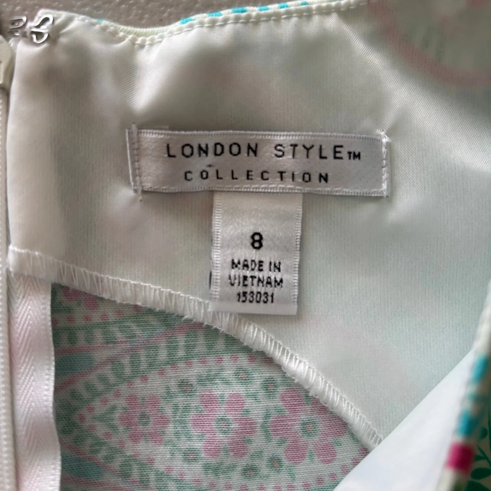 VETEMENTS Abito smanicato stile londinese donna taglia 8 multicolore festivo floreale paisley