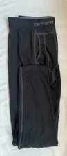Carhartt Force Black Thermal Cold Weather Base Layer Long Johns Sz L