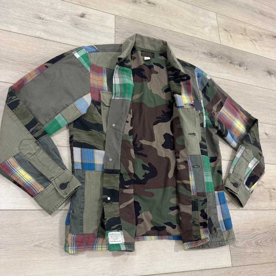 NUEVA RRL Doble RL Ralph Lauren Chaqueta Retazos Para Hombres M Militar Edición Limitada Foto 2 de 4