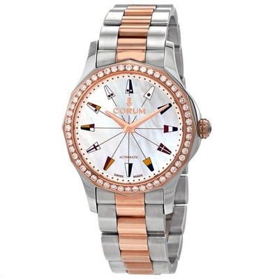 Corum Admiral Automatic Diamond MOP Dial Ladies Watch 400.100.29/V200 PN13