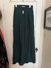 Brand New Palazzo Pants, Teal, Small Waist, Long - Size large