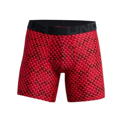 Under Armour 1327417 Men's UA Tech 6'' Seasonal Boxerjock - Red - Small