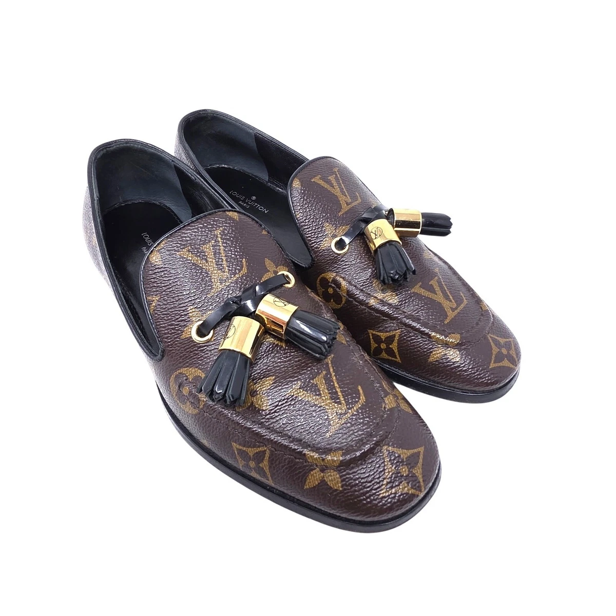 Louis Vuitton Brown Monogram Leather LV Buckle Slip-On Loafers My Dream Louis Vuitton Brown Loafers with Iconic LV Buckle! ✨ main image 3