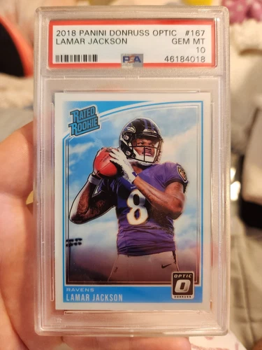 2018 Panini Donruss Optic Lamar Jackson Rookie #167 PSA GEM MINT 10