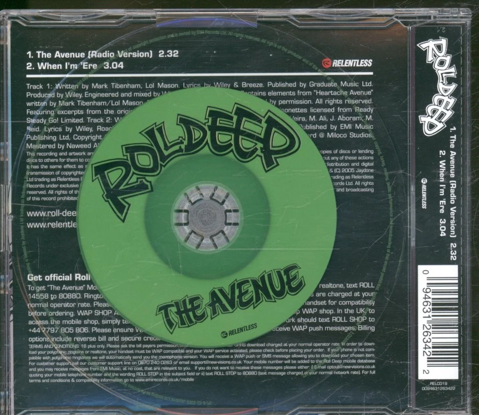 Roll Deep Avenue CD Europa Relentless 2005 Radio Version CD Single B/W When I'm - Bild 2 von 2
