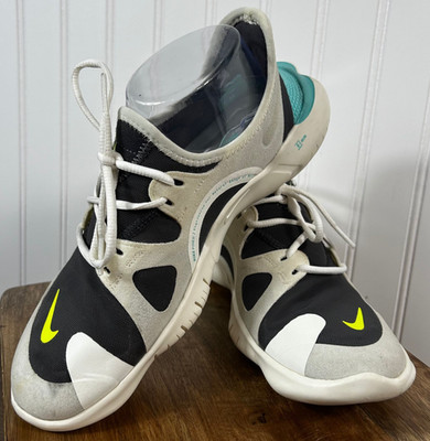 NIKE-WMNS Free 5.0 Lightweight Running Sneaker Sail Volt Thunder Grey-SIZE 7.5 *