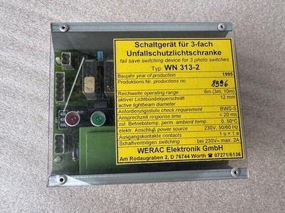 Kardex Shuttle WERAC WN 313-2 Schaltgerät für 2-fach Unfallschutzlichtschranken