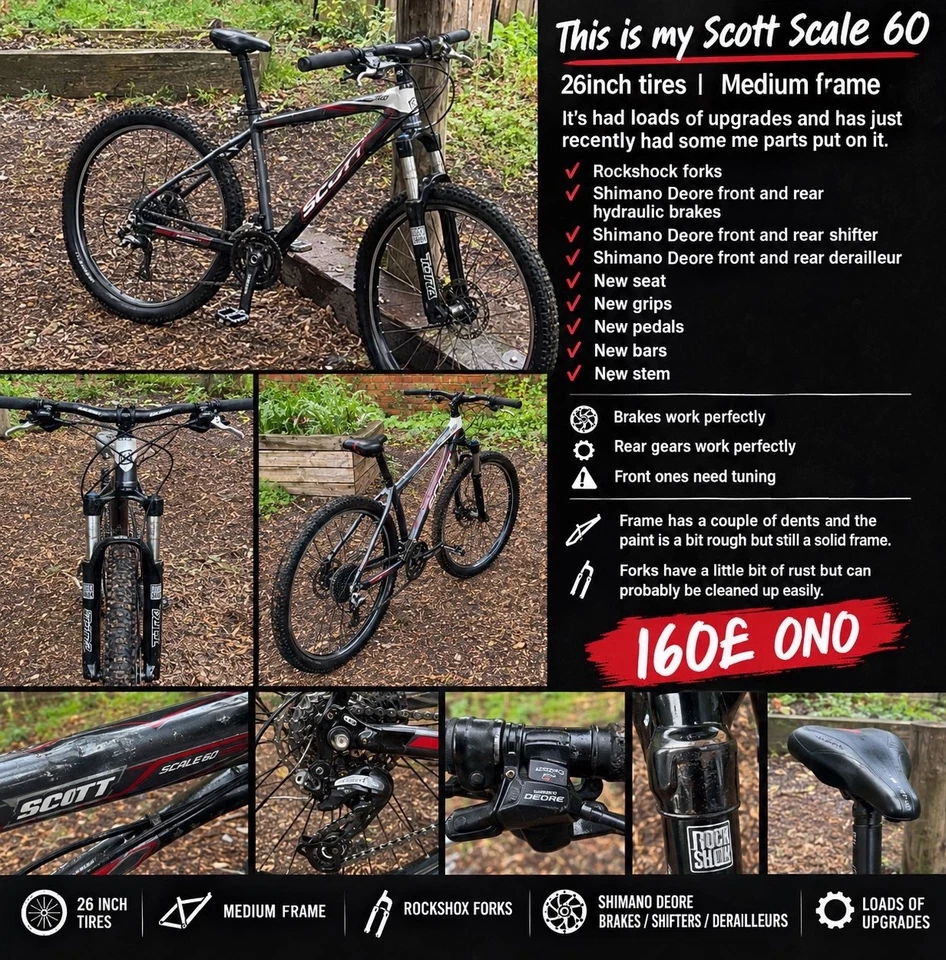 Scott Scale 30 Carbon Hardtail Mountain Bike, photo 1 of 5