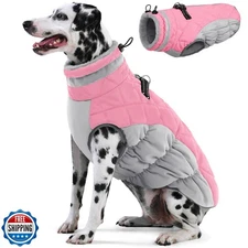 AOFITEE Dog Coat, Warm Dog Jackets for Large Dogs, Reflective Turtleneck Dogs