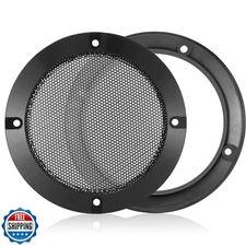Facmogu 2PCS 5in Universal Speaker Grills, Black Round Speaker Grill Mesh Dec