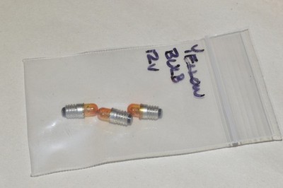 HO scale yellow bulb (3) screw base 12 volt .176'' diameter