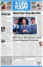 1984 Ghostbusters USA Today Poster/Print Venkman Egon Ray Winston