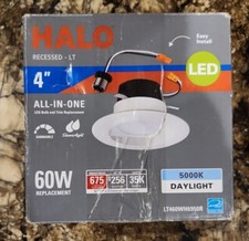 Halo LT 4 in. 5000K Integrated LED White Recessed Light Retrofit Trim