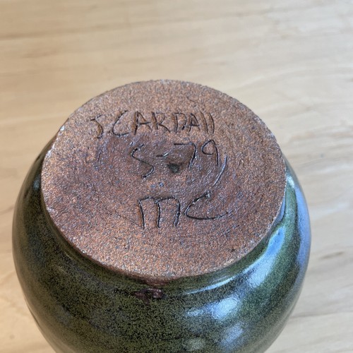 Signed Hand Thrown Vintage Pickle Fermentation Stoneware Jar W/Lid 7 Cups/ 1.7L - Picture 9 of 11