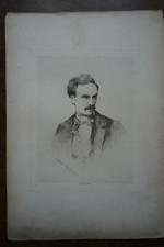 HENRI ROCHEFORT (1831-1913) PORTRAIT ENGRAVING 19th century, born in PARIS