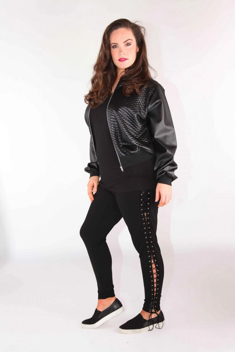 Black leggings top size 20