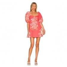 NWT Free People Women Peony Babydoll Dress Femme Combo Orange Pink Size Large