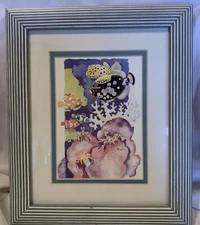 Vintage Framed Paul Brent Tropical Fish Print