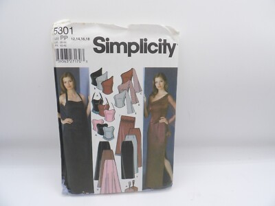 Simplicity Pattern 5303 Simplicity Pattern #5301 Size 12-18 Unused, Uncut, Evening Gown ©2003 ...