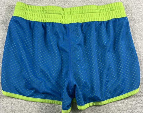 Xersion Athletic Running/Workout Shorts Women Medium Neon Blue/Green Breathable  - Picture 14 of 16