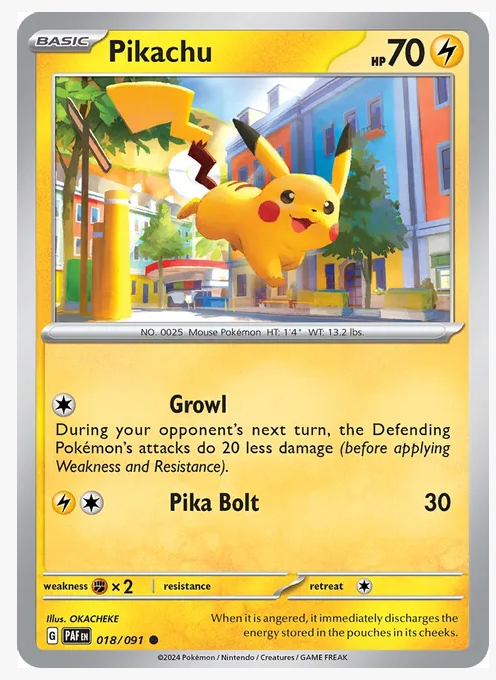Pikachu - 018/091 - SV: Paldean Fates (PAF) Pokemon TCG English