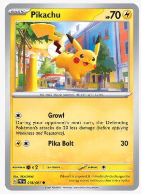 Pikachu - 018/091 - SV: Paldean Fates (PAF) Pokemon TCG English