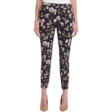 Tommy Hilfiger Pants Floral Navy Blue Cotton Ankle Skinny Sz 0 NWT NEW 252
