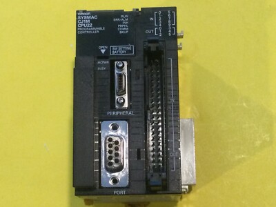 OMRON SYSMAC CJ1M CPU22 Programmable Controller with PLC Cable Free US Shipping!