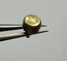 Zenith corona a vite esterna originale laminata oro giallo D.3.9mm F.3mm P.90