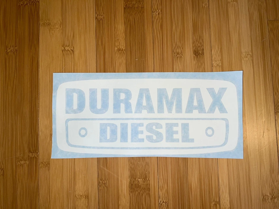 "Calcomanías adhesivas Duramax Diesel 12"" blancas más extra con logotipo de 6"" (juego de 3) camión 4x4" Foto 2 de 4