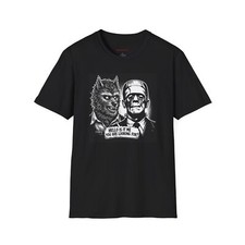 Frankenstein Wolfman Horror Tee, Monster Movie Shirt, Classic Halloween Costume