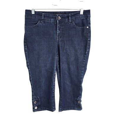 Womens Nine West Jeans Blue Denim Capri Jegging Mid Rise Dark