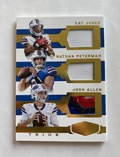2018 Panini Plates & Patches Talented Trios Josh Allen Rookie Jersey Card /99 RC